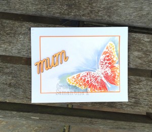 mum card orange butterfly front