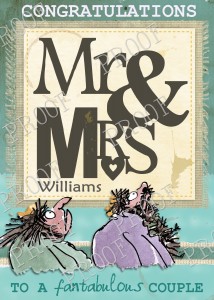 Roald Dahl mr&mrs card proof