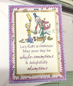 triplets willy wonka birthday card