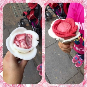 Flower ice creams