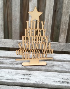 Mdf personalised Christmas tree