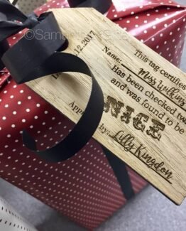 oak Christmas tag