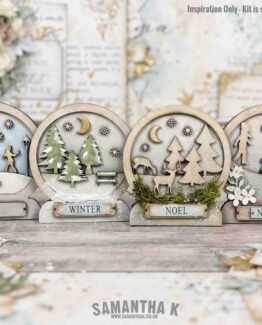 Large Snow Globes  - 4 pack with pieces (49 pieces total)