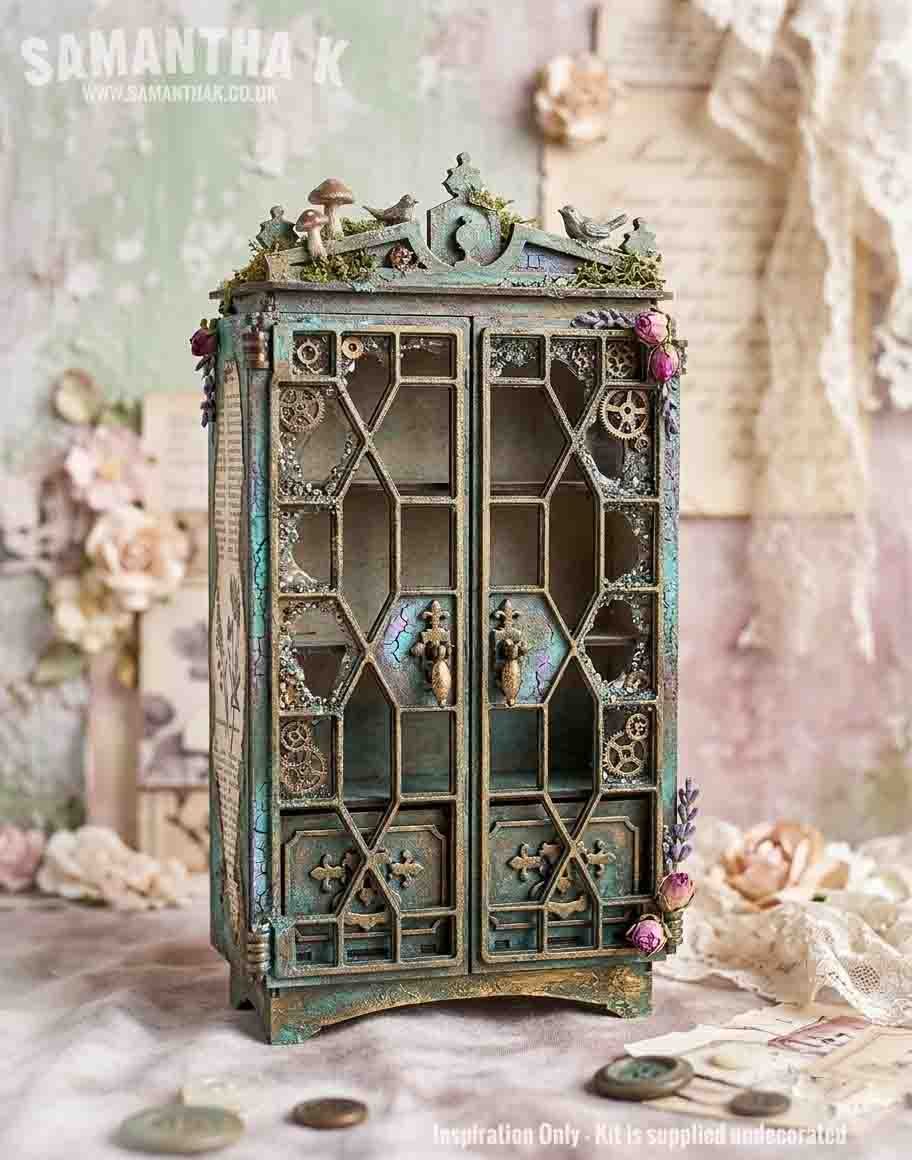 vintage armoire decorated fairy w