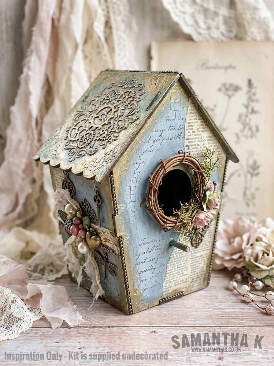 Birdhouse decorated w