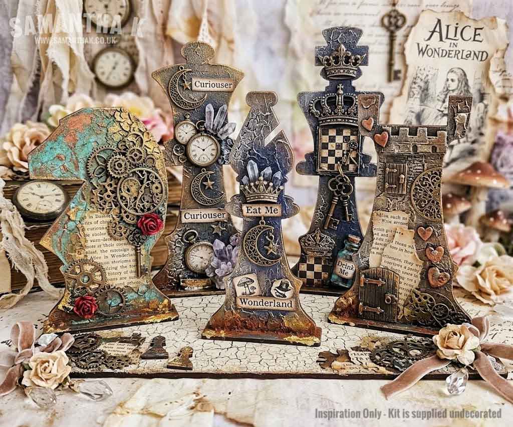 alice standing chess pieces large w